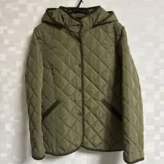 BEEMS HEART キルティングジャケット オリーブグリーン フード付き