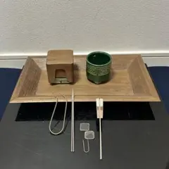 真塗香盆セット 茶道具懐石茶箱鵬雲斎坐忘斎淡々斎即中斎茶碗香合棗水