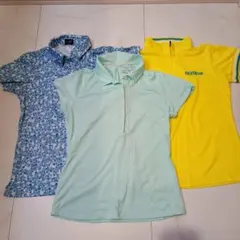 【美品】【お買得】ゴルフウェア　3点セット　レディース　トップス　半袖