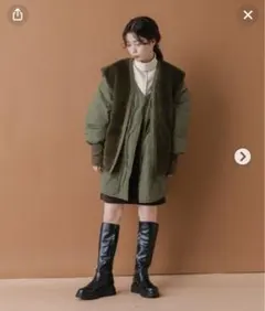 kastane マルチウェイベスト付きミリタリーコート