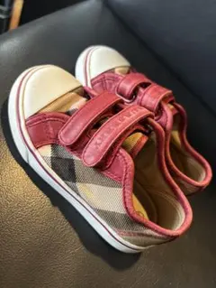 Burberry バーバリーベルクロスニーカー レッド/ベージュ15〜15.5