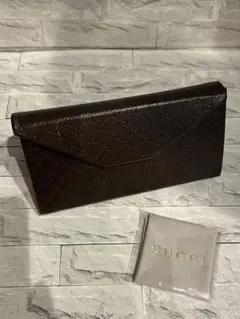 GUCCI❣️ダークブラウン 折りたたみサングラスケースのみ（サングラス拭き付き）