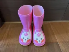 【美品】ウサギ　ピンク　ベビー　キッズ　長靴 レインブーツ　BEjo 海外