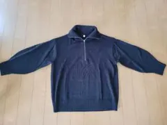 ワールド購入ブラック ハイネックニットセーターXL新品タグなし