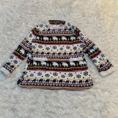 moz スウェーデン エルク柄もこもこフリース LLサイズ