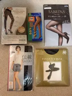 M-Lサイズ　ストッキング、タイツ、レギンス、M-Lサイズ5点
