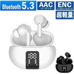 Bluetooth 5.3 ワイヤレスイヤホン ENC搭載
