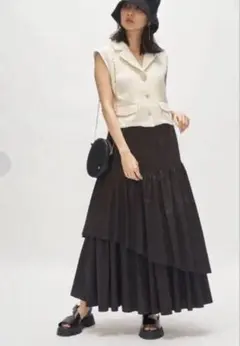 スナイデル　ティアードボリュームスカート