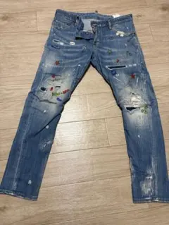 【DSQUARED2】名作 ダメージ加工 落書き デニム size:48のサムネイル