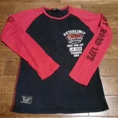 長袖シャツ Lサイズ ネイビー/レッド