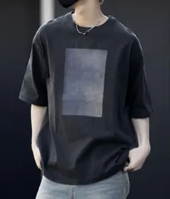 【CLEL】ヴィンテージデザイン 半袖ピグメントプリントTシャツ