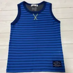 MPS ノースリーブ タンクトップ ボーダー ブルー 140cmのサムネイル