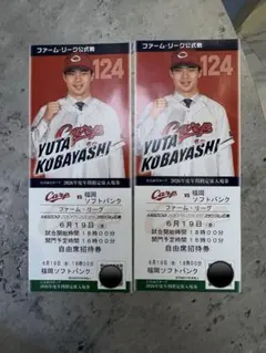 カープ　自由席チケット 6月19日のサムネイル