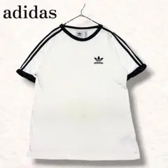 アディダス スリーストライプス Tシャツ 白 黒 トレフォイル Tシャツ