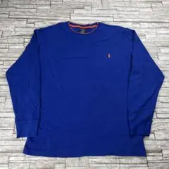 ポロ ラルフローレン サーマル 長袖Ｔシャツ ブルー オレンジ