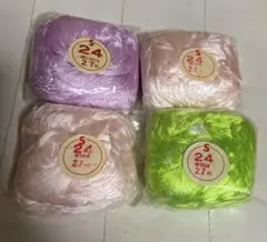 組紐用の糸　S24 絹100% 2.7m 3色4点