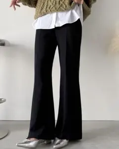 【新品タグ付き】 classicalelf セミフレアパンツ ブラック S