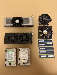 ジャンクパーツ寄せ集め♪ グラフィックボード・メモリ・HDDセット