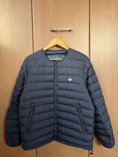 DANTON クルーネックインナーダウンジャケット　ネイビー XL