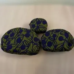 ハンドメイド　花柄ポーチ3個セット