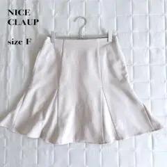 .NICE CLAUP スカパン F フレアスカート インナーパンツ付きベージュのサムネイル