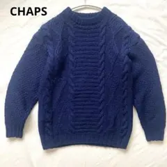 90S CHAPS Ralph Lauren ウール100% ケーブルニット