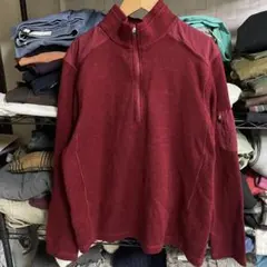 た*う様 90sー00sエディバウアーワインレッド フリース ハーフジップ トレ