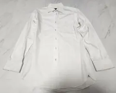 バーバリーブラックレーベル シャドーチェック 長袖 ドレスシャツ ホワイト 38