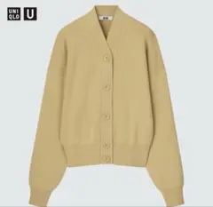 UNIQLO U ユニクロ ユー ボタン付きショートカーディガン イエロー