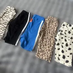キッズ 半ズボンレギンス まとめ売り アニマル柄 ヒョウ柄 ゼブラ ダルメシアン