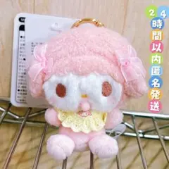 美品 マイメロディ マスコットホルダー ベビーエンジェル キーホルダー