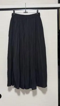 【美品】オリーブデオリーブ ロングスカート 黒 M ウエストゴム シフォン