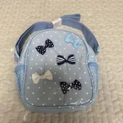 新品！マザウェイズ　水色 ドット柄 リボン付き ショルダーバッグのサムネイル