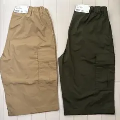 新品 UNIQLO カーゴハーフパンツ 160 2枚セット