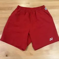 YONEX レッドパンツ Mサイズ　※記名削除済み