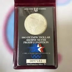 4306【アメリカ・銀貨】1983年　銀製　メダル アメリカ合衆国 1983 1ドル銀貨 ロサンゼルス・オリンピック記念