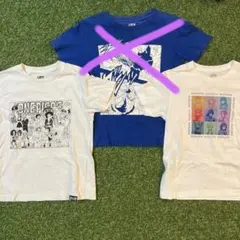 ユニクロTシャツ　鬼滅の刃・ワンピース　120センチ　白