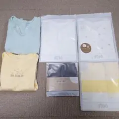 PUPO 半袖 ロンパース ガーゼ ハンカチ ベビー ハイソックス