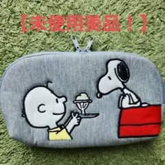 【未使用美品】PEANUTSスヌーピーポーチ ジャージポーチ グレー ペンケース
