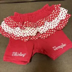 赤いドットフリルパンツ Shirley Temple 80