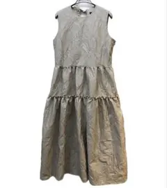 M*N様 美品　anuans アニュアンス　花柄　ジャガードギャザーワンピース