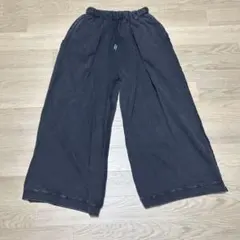 RUUBONワイドレッグ イージーパンツ ブラック