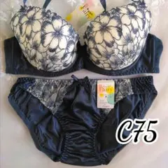 No.022　c75／ｍ　レディース下着　セットアップ　ブラショーツセット　新品