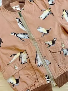 【Dao】ペンギン柄ジャケット ピンク ヴィンテージ 100㎝ アウター