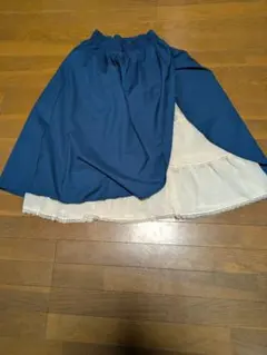 値下　ネイビー フレアスカート 裏地付き