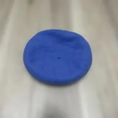 青色 ベレー帽