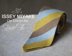 80s ISSEY MIYAKE オンリミット レジメンタル コットンニットタイ