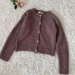 MAJESTIC LEGON カーディガン ハートボタン M（A361）