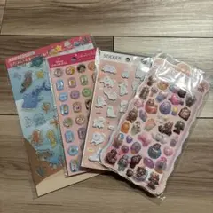 キラキラシール、ストーンシール、ふわふわぷっくりシール、ぷっくりシール