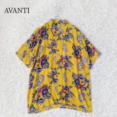 Avanti アヴァンティ【シルク100%】開襟アロハシャツ かりゆし《Ｌ》春夏